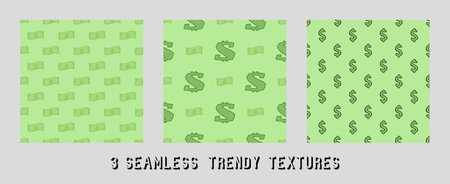 vector image of a dollar sign on a green background. vector dollar symbol patternのイラスト素材