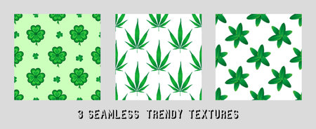 Creative vector pattern of mint leaves for holiday design.のイラスト素材