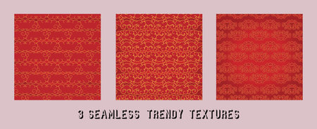 Vector pattern in Chinese style for decoration of textiles, wallpapers, walls, surfaces.のイラスト素材