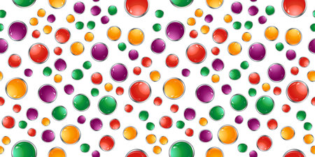 vector pattern of colored balls for decorationのイラスト素材