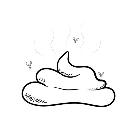 vector sketch poopのイラスト素材