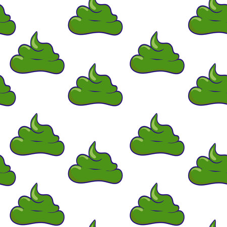 funny smile vector poop patternのイラスト素材