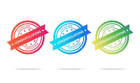 Vector set of congratulationsのイラスト素材