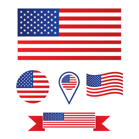 vector image US flagのイラスト素材