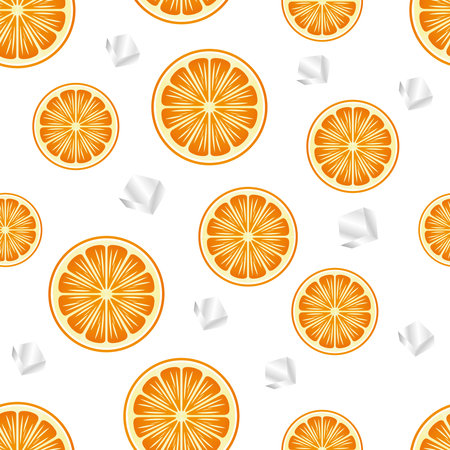 vector image of orange and ice patternのイラスト素材