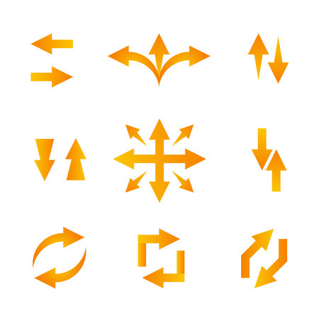 vector image of arrows and directionsのイラスト素材