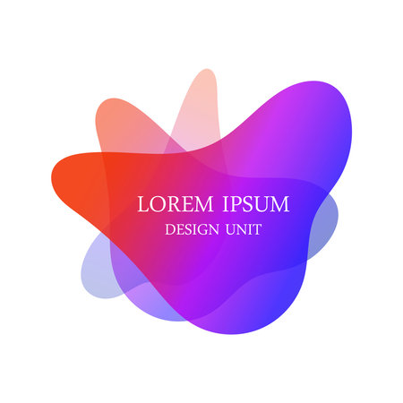 Set of beautiful elements, abstract gradient figure for a card, banner. Beautiful vector design for business cards, pictures, invitations, gift cards, flyersのイラスト素材