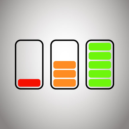 Vector charging icons for designのイラスト素材