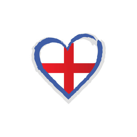 Vector icon of england in heart shape. decorative icon for designのイラスト素材