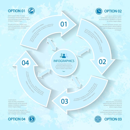 abstract elements of infographics for business template with arrowsのイラスト素材