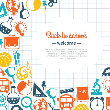 back to school background for school with space for textのイラスト素材