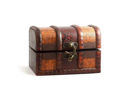 Chest box isolated on whiteの写真素材