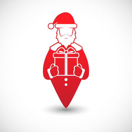 The vector image Icon with Santa Claus. Vector.のイラスト素材