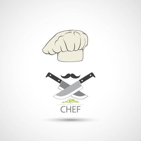 The vector image Sketch design restaurant menu. Cap and knives.のイラスト素材