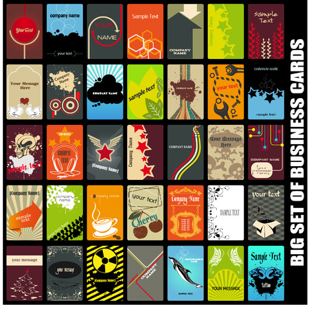 The Vector image of The big set of business cardsのイラスト素材