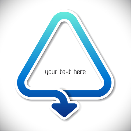 The Vector image of blue arrow in a triangleのイラスト素材