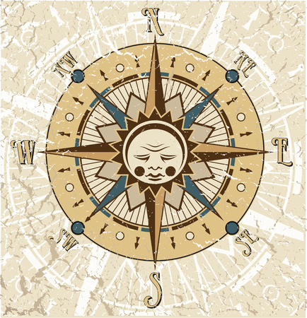 The vector image of Compass Rose Illustrationのイラスト素材