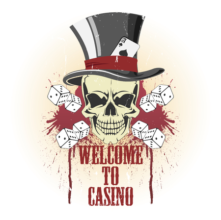 The vector image of  Creative picture of a skullのイラスト素材