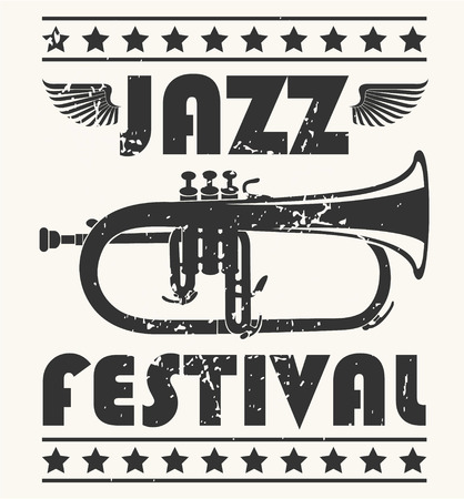 The vector image of  Jazz Festival Stampのイラスト素材