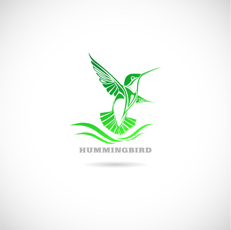 The vector image of Label with hummingbird.のイラスト素材