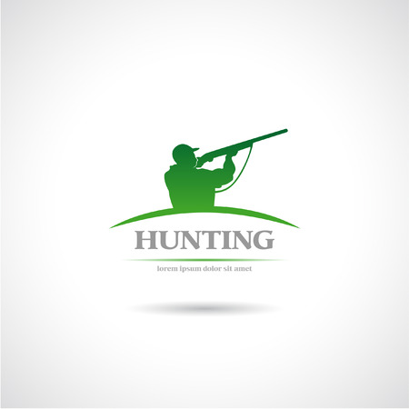 The vector image of Label with the hunter.のイラスト素材