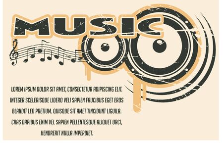 The vector image of Music bannerのイラスト素材