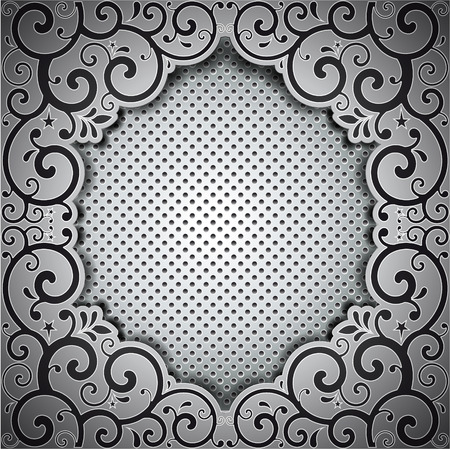 The vector image of  Metal background.Vector illustrationのイラスト素材
