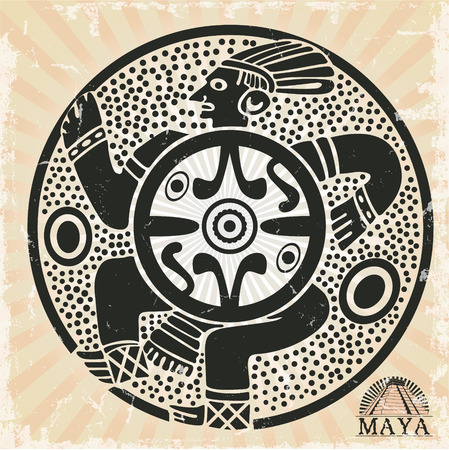The vector image of Ornament in style of the Mayaのイラスト素材