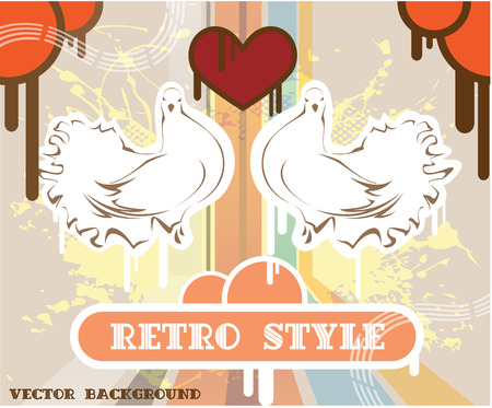 The vector image of  retro styleのイラスト素材