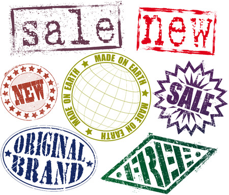 The vector image of Rubber stamps a setのイラスト素材