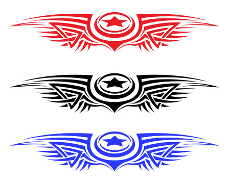 The vector image of tribal with starのイラスト素材