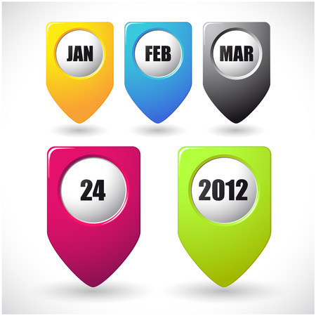 The vector image of  Vector calendar icon on white backgroundのイラスト素材