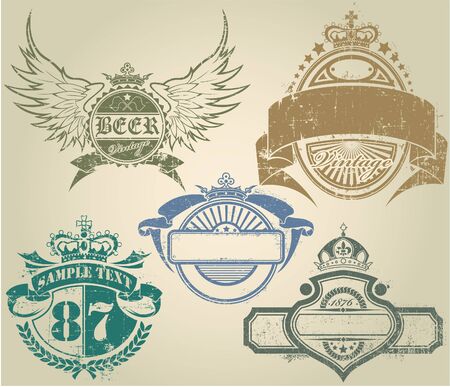 The vector image of Vintage Stamps Setのイラスト素材