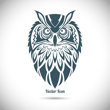 The image of Owl in the ornamental style. Tribal.のイラスト素材