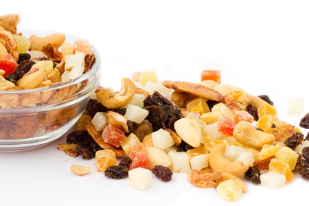 tropical nuts and fruits mixの写真素材