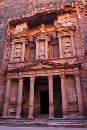 Al Khazneh is most known structure in Petra, Jordanのeditorial素材