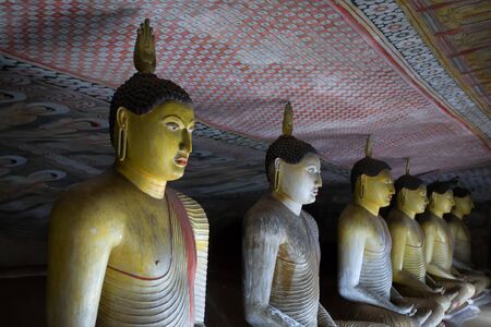 Buddhists' cave temple in Dambulla, Sri Lankaのeditorial素材