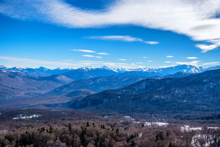 Winter mountains panoramaの写真素材