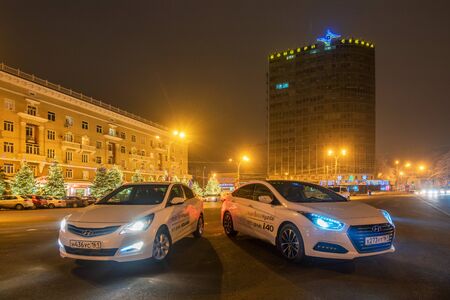 Brand new motor cars Hyundaiのeditorial素材