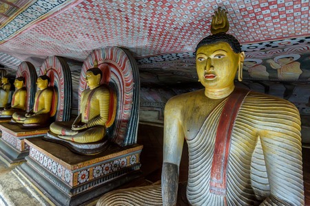 Cave temple in Dambullaの写真素材