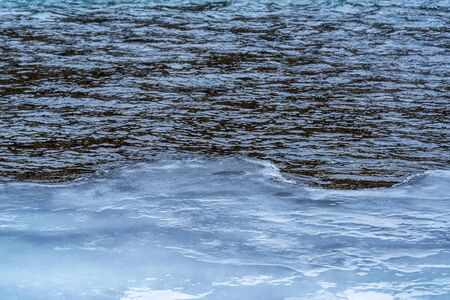 Edge of ice and waterの写真素材