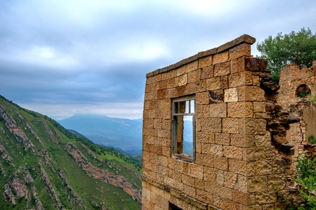 Abandoned village Gamsutl in Dagestanの写真素材