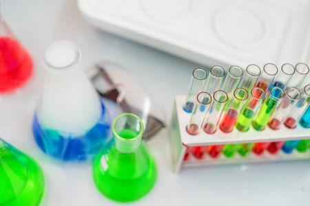 Laboratory test-tubes and retorts
