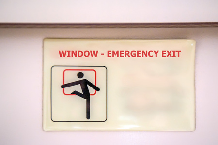 Emergency exit signの写真素材