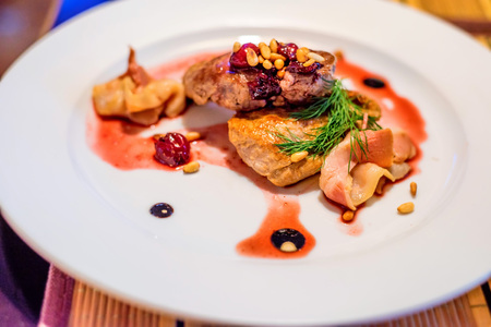 Grilled meat medallionsの写真素材