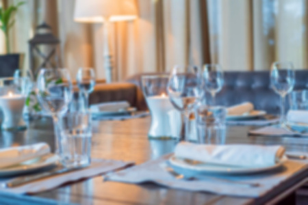 Blurred image of restaurant interior
