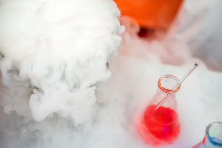 Laboratory test-tubes and retortsの写真素材