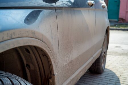 Dirty car sideの写真素材