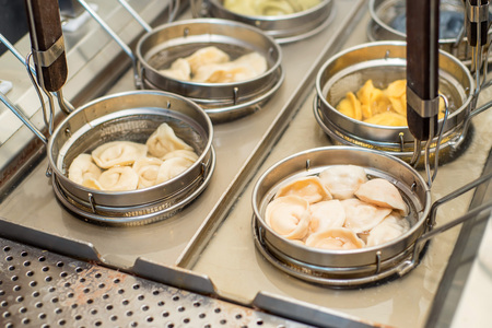 Machine for cooking dumplingsの写真素材