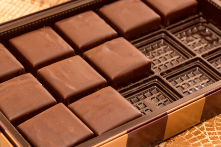 Chocolate sweets in box